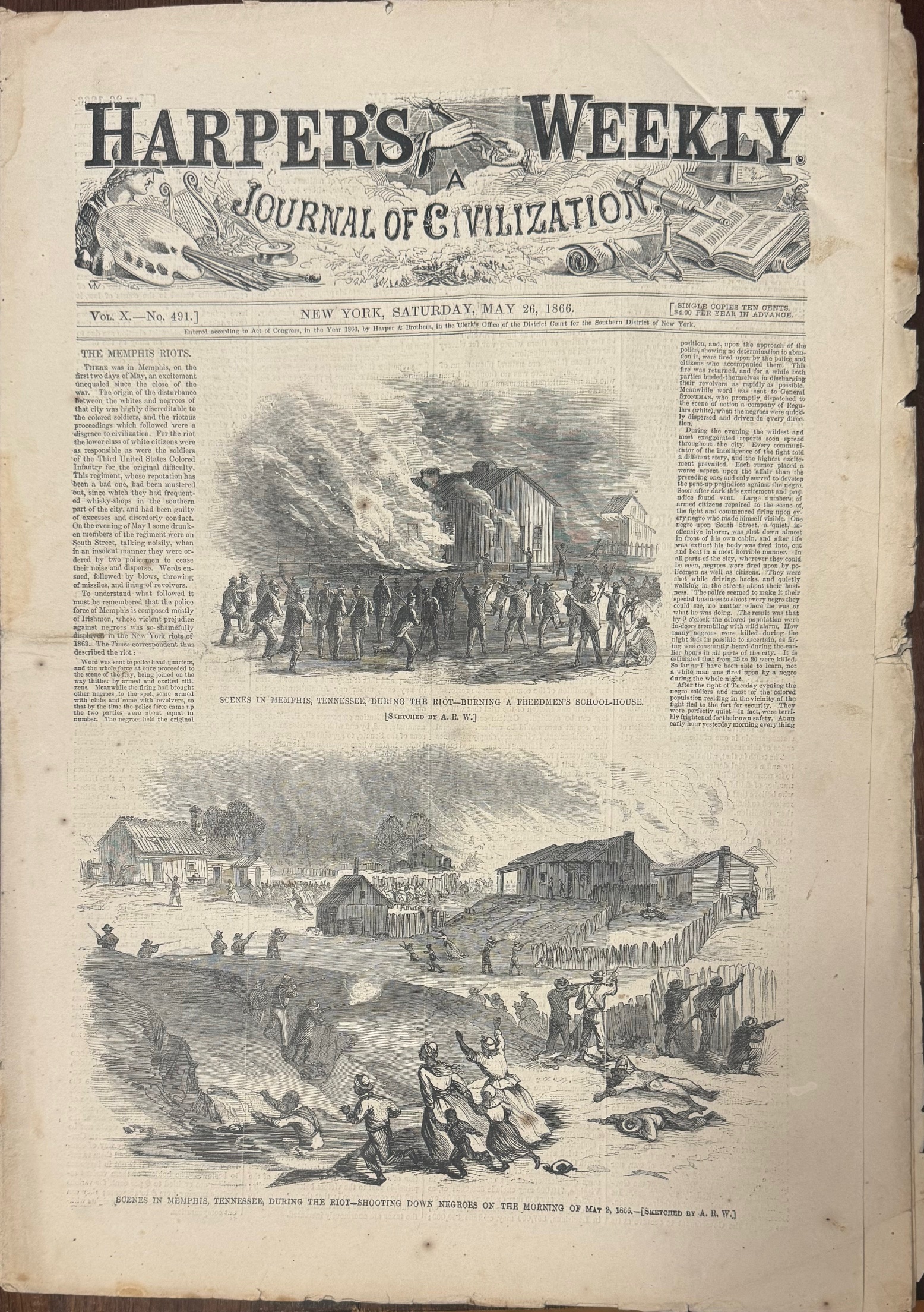 Harper's Weekly: A Journal of Civilization (Vol. X, - No. 491) May 26 ...