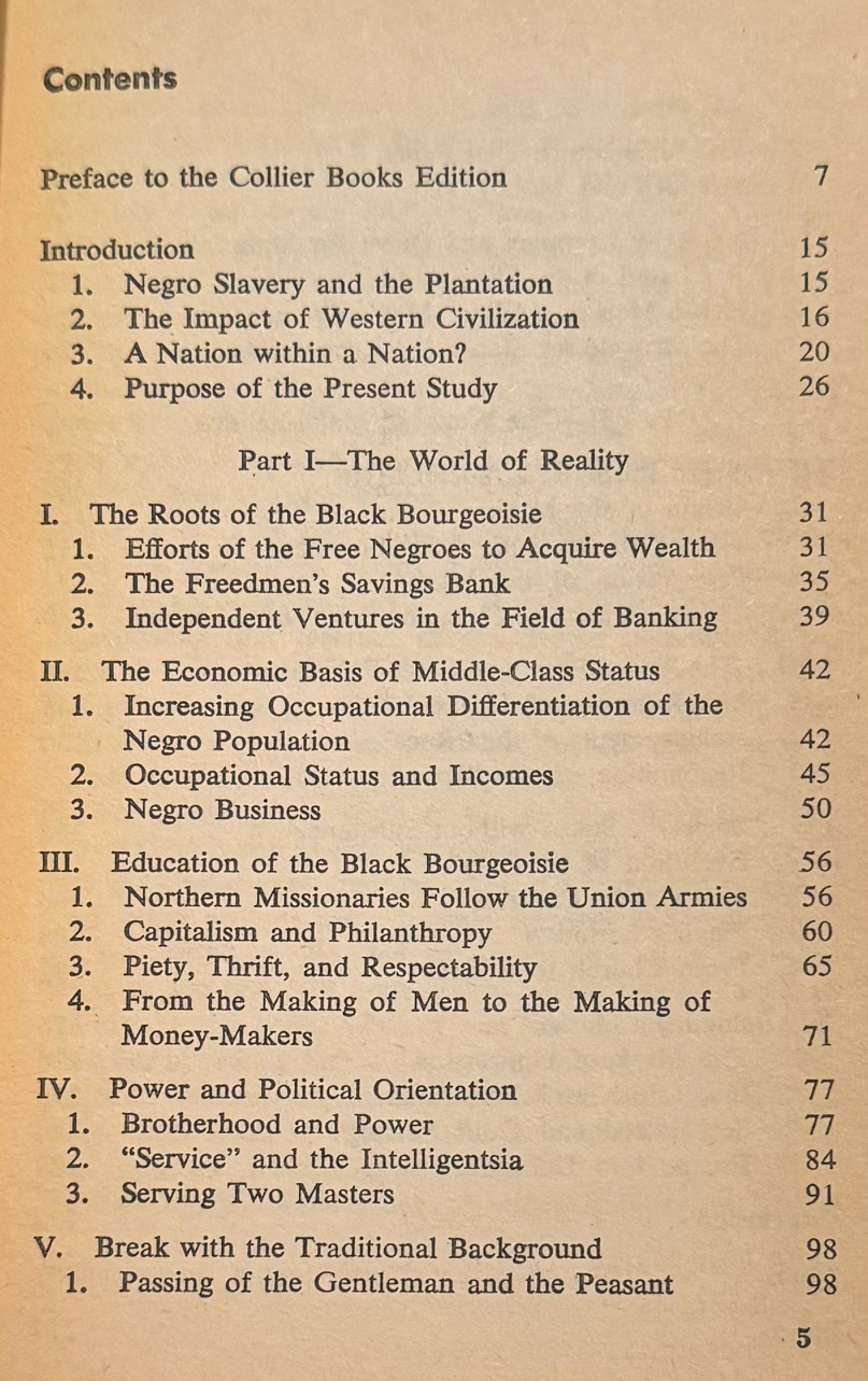 Black Bourgeoisie: The Rise of a New Middle Class in the United States